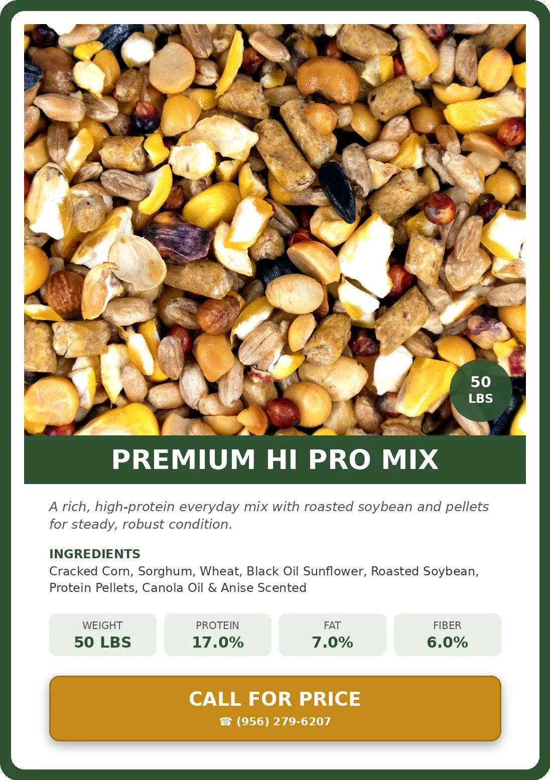 Premium Hi Pro Mix — product photograph and supplied label