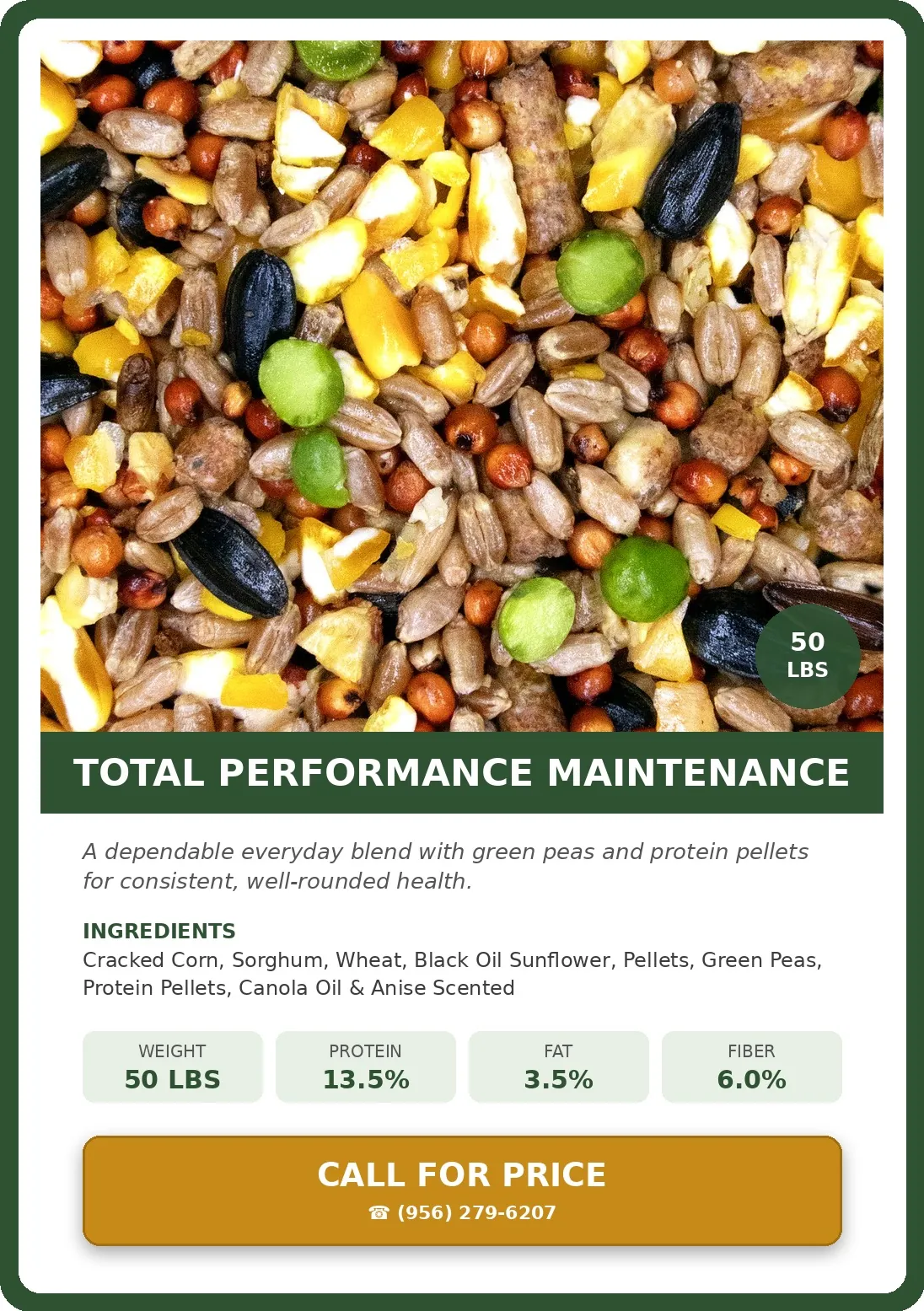 Total Performance Maintenance — product photograph and supplied label